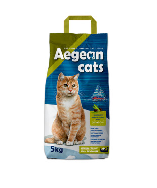 Aegean cat αυτοσυγκολλούμενος μπετονίτης αντιβακτηριδιακός λάδι 5kg
