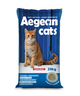 Aegean cat αυτοσυγκολλούμενος μπετονίτης πορτοκάλι 20kg