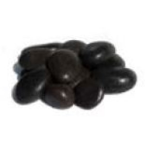 Pebbles polished black (20kg poke)