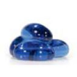 Pebbles glass blue