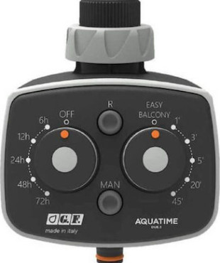 G.F Aquatime Due.5 Προγραμματιστής Ποτίσματος Μπαταρίας 1 Εξόδου