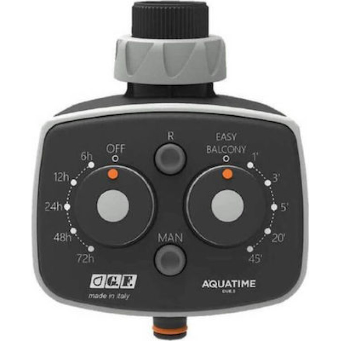 G.F Aquatime Due.5 Προγραμματιστής Ποτίσματος Μπαταρίας 1 Εξόδου