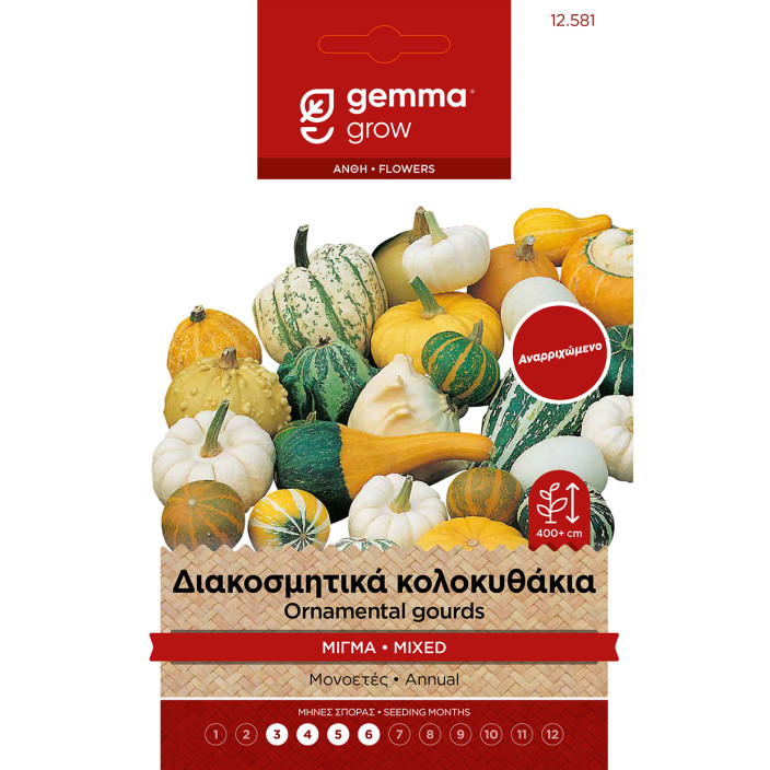 Gemma Διακοσμητικα κολοκυθακια μιγμα σποροι φακελος 