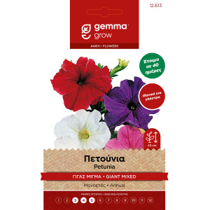 Gemma Πετουνια γιγας μιγμα σποροι φακελος 