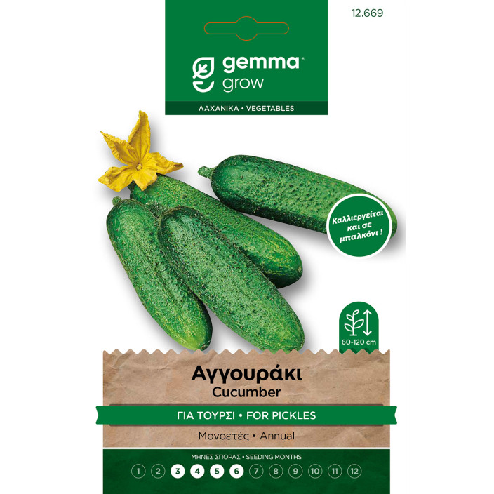 Gemma Αγγουρακι για τουρσι σποροι piccolo verde di parigi φακελος 