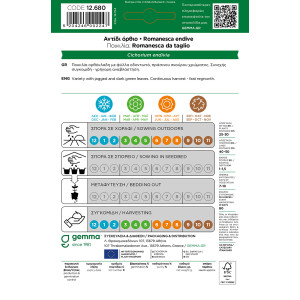 Gemma Αντιδι κατσαρο ορθιο σποροι romanesca da taglio φακελος 