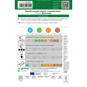 Gemma Μαρουλι κατσαρο κοκκινο σποροι biscia rossa φακελος 