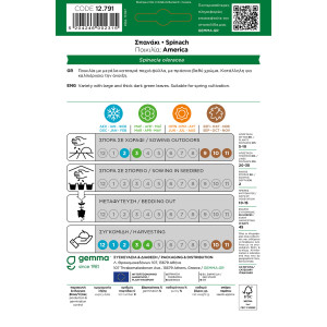 Gemma Σπανακι σποροι america φακελος