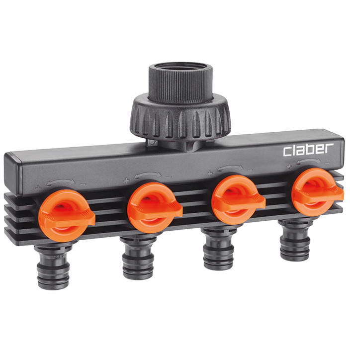 Claber ρακόρ 3/4'' βρύσης με 4 εξόδους
