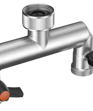 Claber metal range μεταλλικό ρακόρ 2 ρυθμιζόμενων εξόδων σπειρ. 3/4” αρσενικό