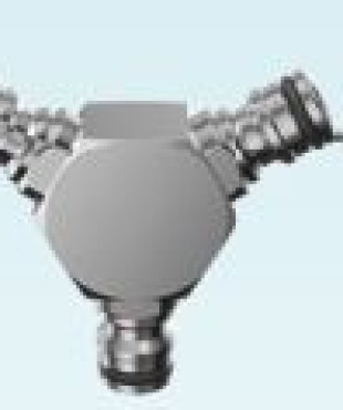 Claber  μεταλλικός τριπλός διακλαδωτής αρσενικός 