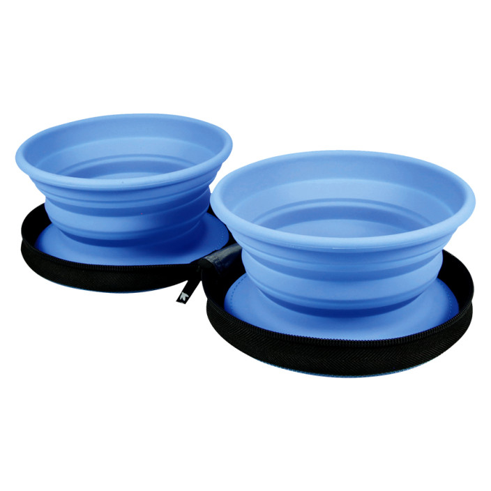 Kiwi walker διπλό ταξιδιωτικό μπολ - μπλε