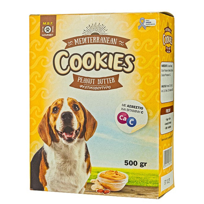 Mbf mediterranean cookies φυστικοβούτυρο 500gr