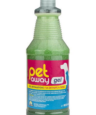 Mbf pet away αποθητικό gel για σκύλους, γάτες και περιστέρια 800ml