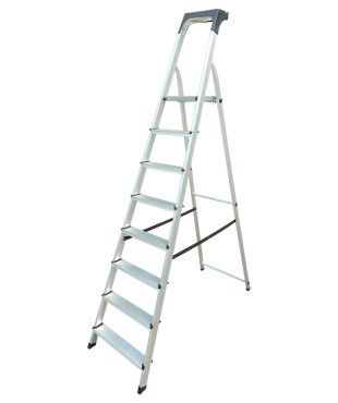 ΣΚΑΛΑ ΑΛΟΥΜΙΝΙΟΥ 7+1 ΣΚΑΛΙΑ ΜΕ ΘΗΚΗ ΕΡΓΑΛΕΙΩΝ