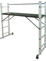 Σ- ΠΟΛΥΜΟΡΦΙΚΉ ΣΚΑΛΩΣΙΑ ΑΛΟΥΜΙΝΙΟΥ  3 ΣΕ 1, 5+5 ΣΚΑΛΙΑ ΜΕ ΜΠΑΡΑ ΣΤΑΘΕΡΟΠΟΙΗΣΗΣ