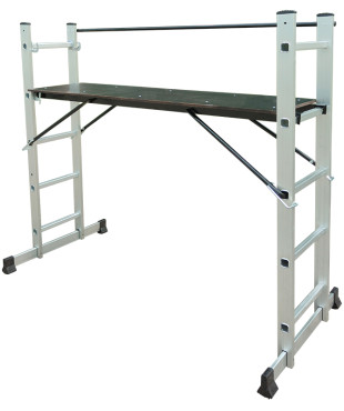 Σ- ΠΟΛΥΜΟΡΦΙΚΉ ΣΚΑΛΩΣΙΑ ΑΛΟΥΜΙΝΙΟΥ  3 ΣΕ 1, 5+5 ΣΚΑΛΙΑ ΜΕ ΜΠΑΡΑ ΣΤΑΘΕΡΟΠΟΙΗΣΗΣ