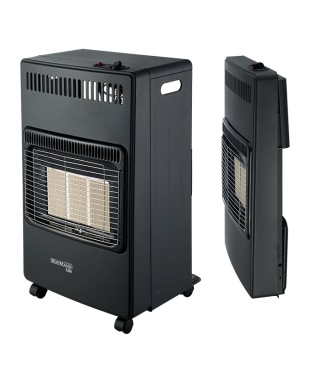 ΘΕΡΜΑΣΤΡΑ ΥΓΡΑΕΡΙΟΥ 4200W ΔΑΠΕΔΟΥ,  ΜΑΥΡΗ, ΑΝΑΔΙΠΛΟΥΜΕΝΗ, ΜΕ ΠΡΟΣΤΑΣΙΑ ΑΝΑΤΡΟΠΗΣ