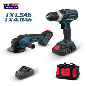 ΔΡΑΠ/ΒΙΔΟ 20V+ΓΩΝΙΑΚΟΣ Φ125+ΜΠΑΤΑΡΙΕΣ+ΤΣΑΝΤΑ ΣΕΤ