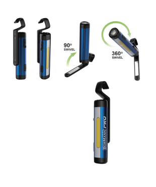 ΦΑΚΟΣ/ΛΑΜΠΑ ΕΡΓΑΣΙΑΣ ΕΠΑΝΑΦΟΡΤΙΖΟΜΕΝΟΣ LED 250Lm, ΜΕ ΓΑΝΤΖΟ ΚΑΙ ΜΑΓΝΗΤΗ,360° ΠΕΡΙΣΤΡΟΦΗ ΚΕΦΑΛΗΣ