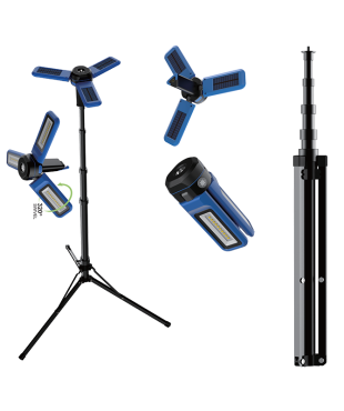 ΦΑΚΟΣ/ΛΑΜΠΑ ΕΡΓΑΣΙΑΣ ΕΠΑΝΑΦΟΡΤΙΖΟΜΕΝΟΣ LED 1200Lm, ΜΕ ΗΛΙΑΚΑ ΠΑΝΕΛ,ΑΠΟΣΠΩΜΕΝΟ ΤΡΙΠΟΔΟ ΣΤΗΡΙΞΗΣ & ΜΑΓ