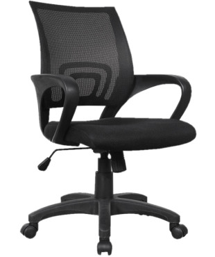 ΚΑΡΕΚΛΑ ΓΡΑΦΕΙΟΥ TRACY, ΜΑΥΡΗ 56x56xH85,5-96,5cm