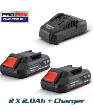 ΜΠΑΤΑΡΙΕΣ ΣΕΤ 2 Χ 2.0Ah BBP2002+ΦΟΡΤΙΣΤΗΣ BBP2001