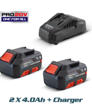 ΜΠΑΤΑΡΙΕΣ ΣΕΤ 2 Χ 4.0Ah BBP2004+ΦΟΡΤΙΣΤΗΣ BBP2001