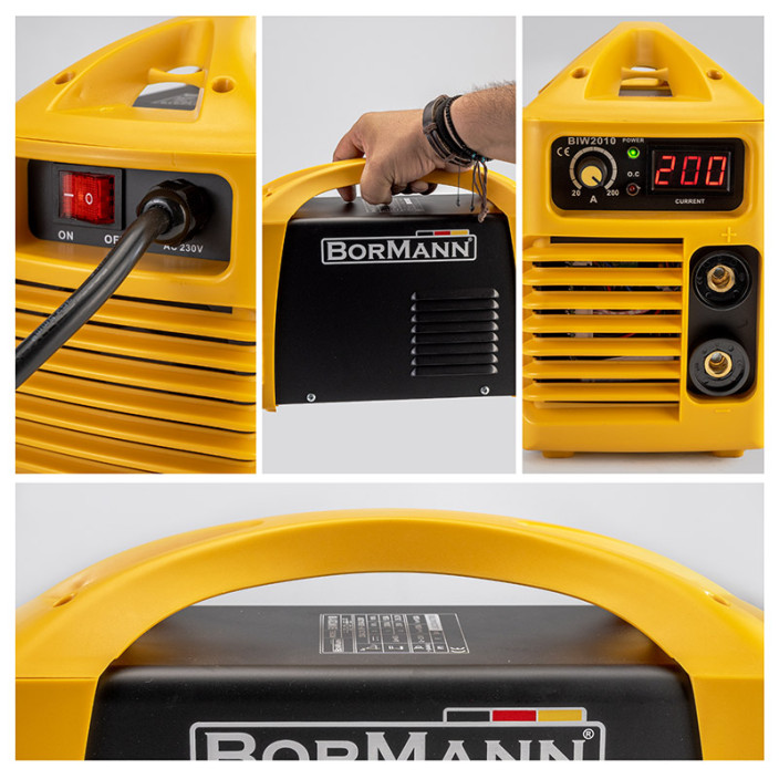 ΗΛΕΚΤΡΟΚΟΛΛΗΣΗ INVERTER 200A, ΑΠΟΔΟΣΗ 200Α/60%, ΨΗΦ.ΟΘΟΝΗΣ, ΜΕΓ.ΗΛΕΚΤΡΟΔΙΟ 4mm, ΠΕΡΙΛΑΜΒΑΝΕΙ ΚΑΛΩΔΙΑ