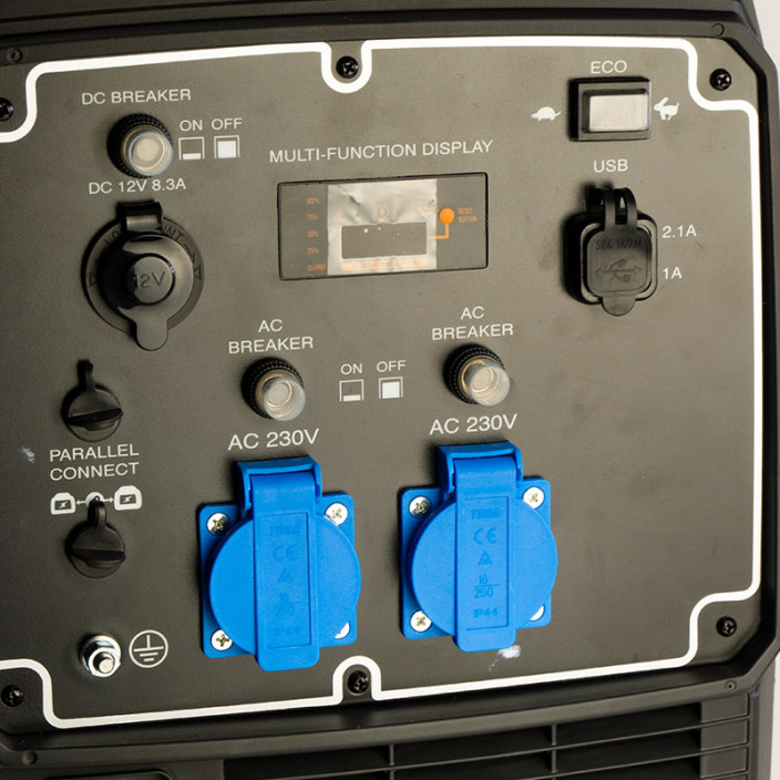 ΓΕΝΝΗΤΡΙΑ ΒΕΝΖΙΝΗΣ INVERTER ΜΕ ΡΟΔΕΣ  ΣΥΝΕΧ. ΑΠΟΔΟΣΗ 3200W 224cc 70dB