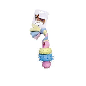 Παιχνίδι σκύλου 6 x 19cm παστελ ροζ - μπλε