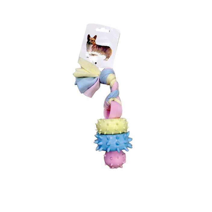 Παιχνίδι σκύλου 6 x 19cm παστελ ροζ - μπλε