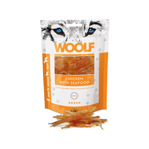 Woolf λεπτές λωρίδες κοτόπουλου με θαλασσινά 100gr 