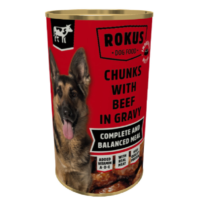 Rokus dog 1240gr beef