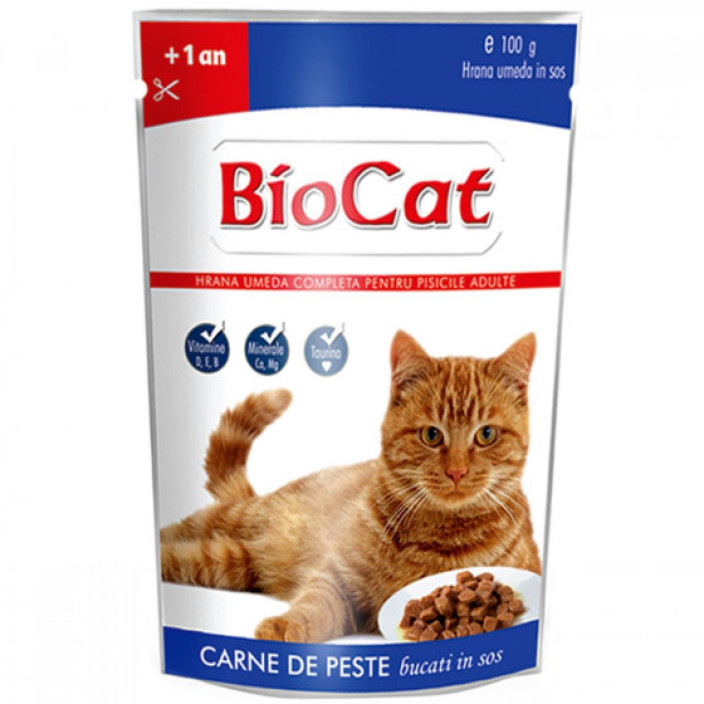 Biocat Liquid Cat Food Carne de Paste - White Fish 100gr